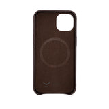 Leather compatible with iPhone 15 Case with MagSafe- Espresso