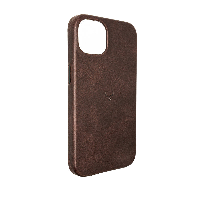 Leather compatible with iPhone 15 Case with MagSafe- Espresso