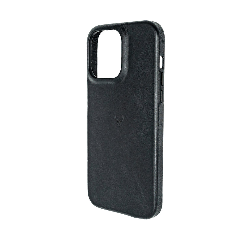 Leather iPhone 14 Case with MagSafe- Onyx